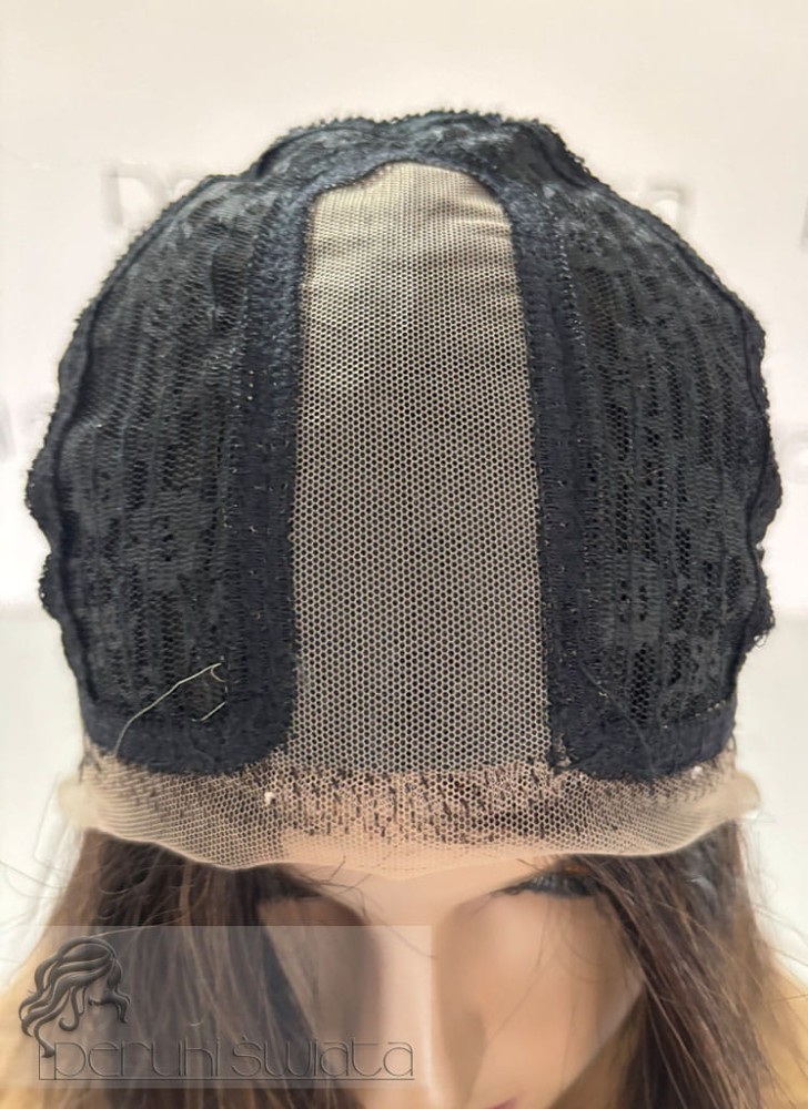 włosy syntetyczne długie proste blond na odroście ombre