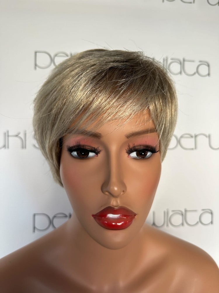 Peruka U43, bob, kolor: baleiage blondy