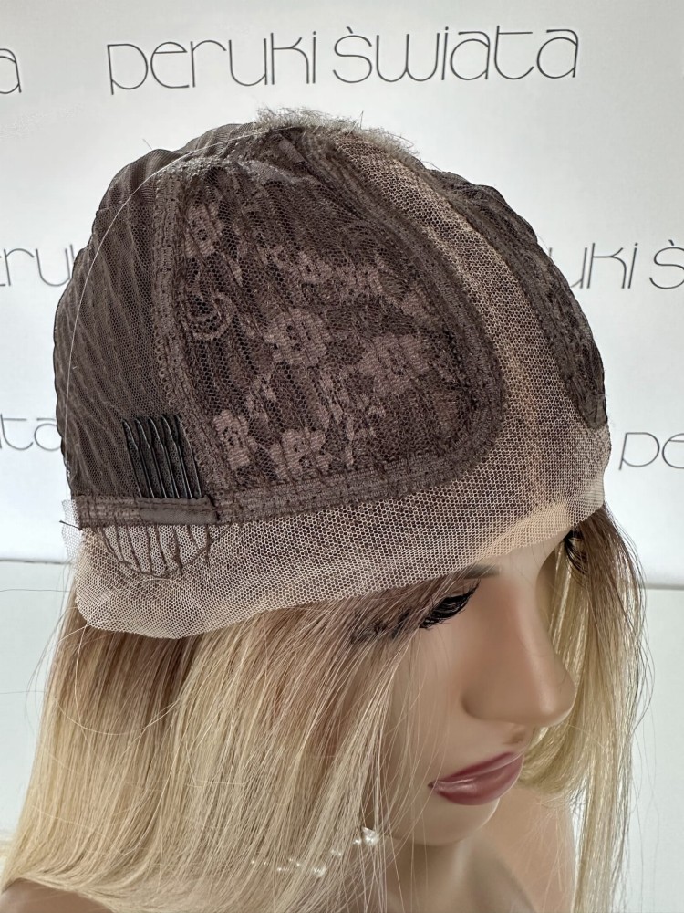 peruka długa cieniowana blond włosy proste