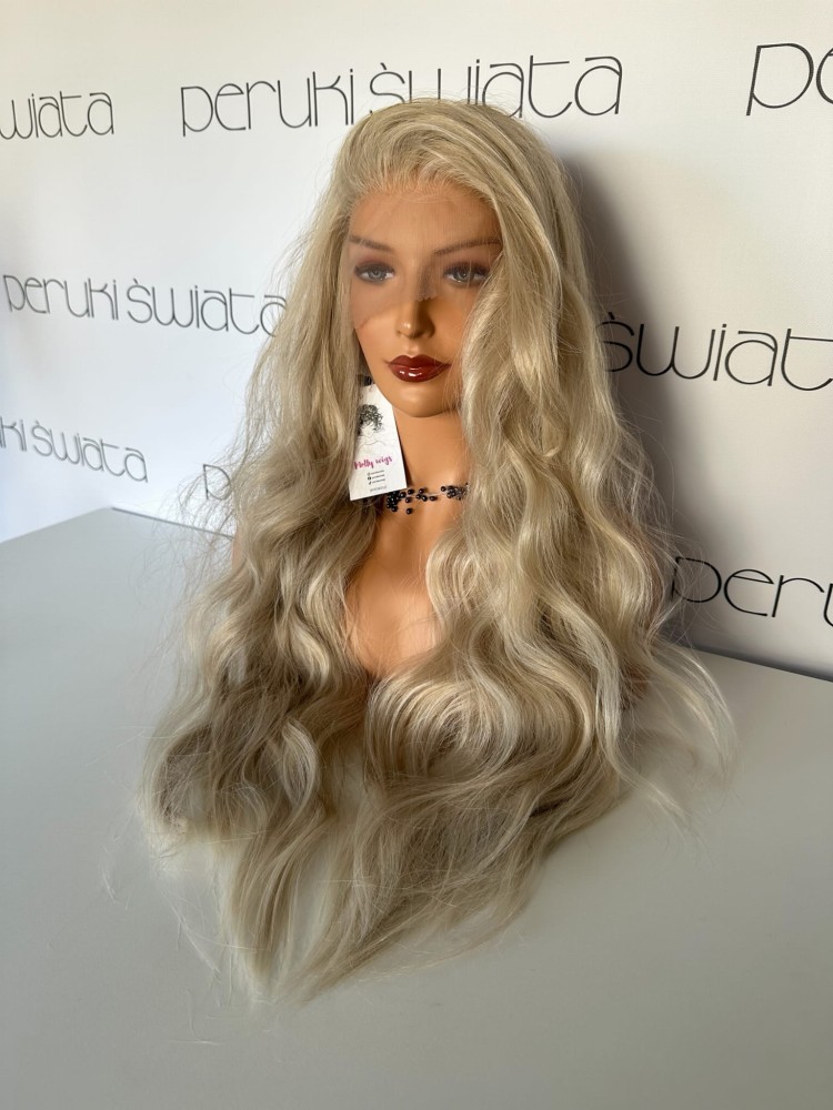 lekka peruka syntetyczna tkana ręcznie słowiański blond