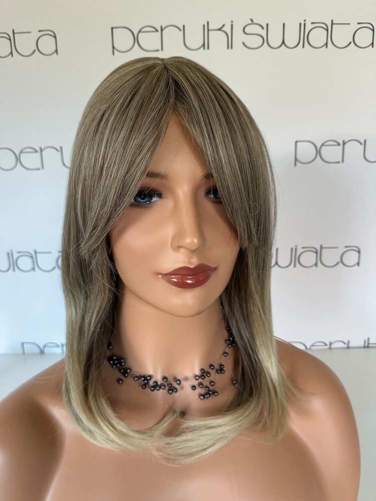 Peruka syntetyczna Kalim, kanekalon typu: „true hair”, long bob, mix kolorów 