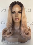 Peruka 390A, kanekalon premium 3D, kolor: ombre z ciepłym kremowym blondem 