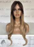 Peruka syntetyczna Carolina, kanekalon, fale, kolor: sombre słowiański blond
