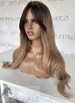 Peruka syntetyczna Carolina, kanekalon, fale, kolor: sombre słowiański blond
