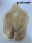 Topper/tupet z włosów naturalnych, model Julita, jasny blond nr 613 