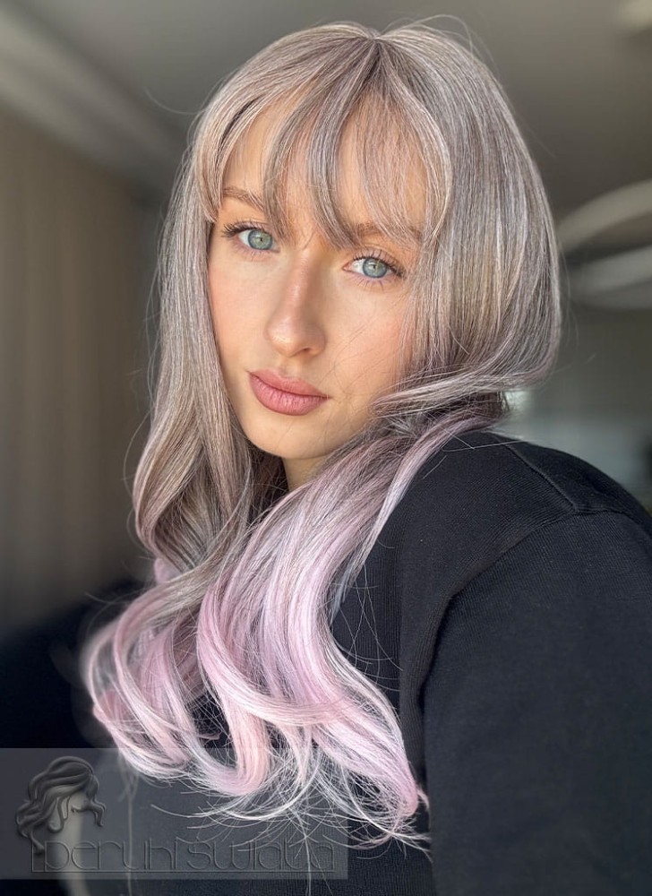 Peruka Karter, kanekalon typu: „ true hair", mix beżowego blondu z różem