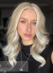Peruka syntetyczna Etta, kanekalon termoplastyczny, fale, kolor: jasny blond z białym blondem 