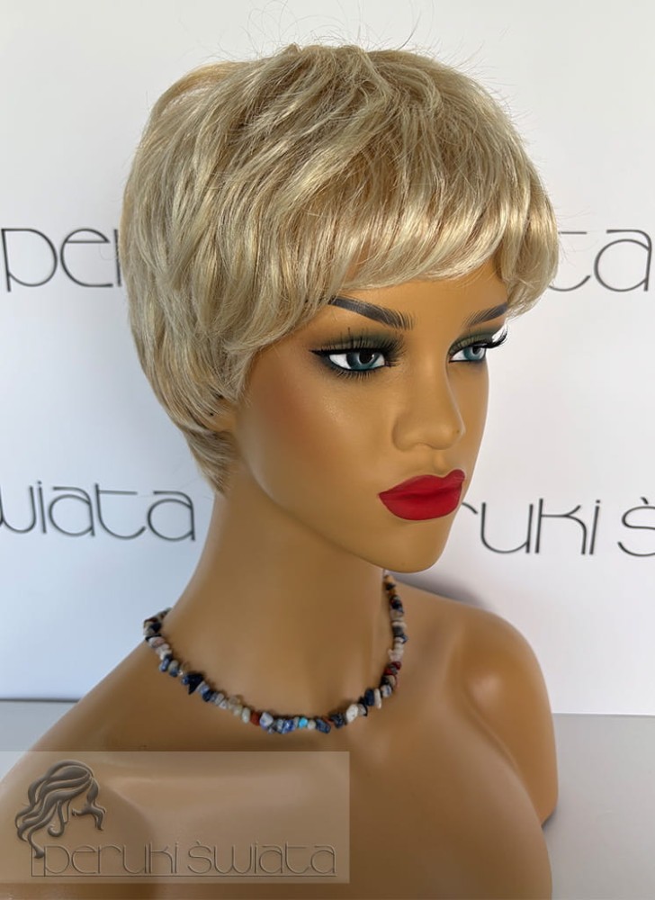 Peruka syntetyczna Frigg, kolor: jasny, ciepły blond, fale