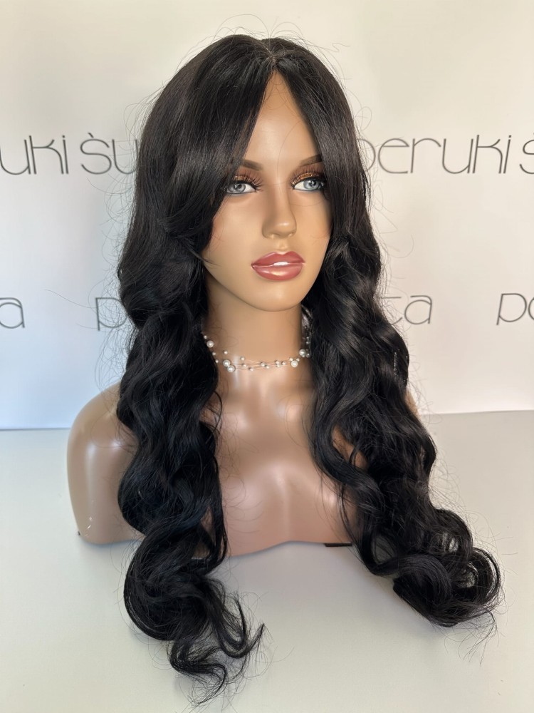 Peruka Rose, kanekalon typu "true hair", kolor: czerń naturalna nr 1B