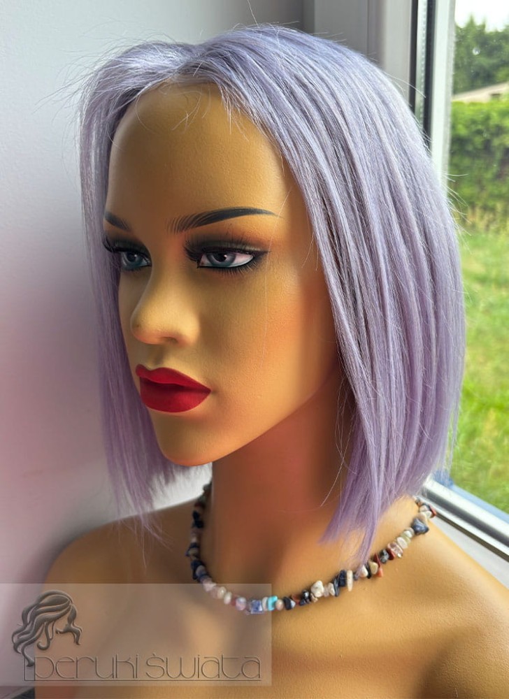 Peruka AD42, włosy naturalne, kolor: blue bell