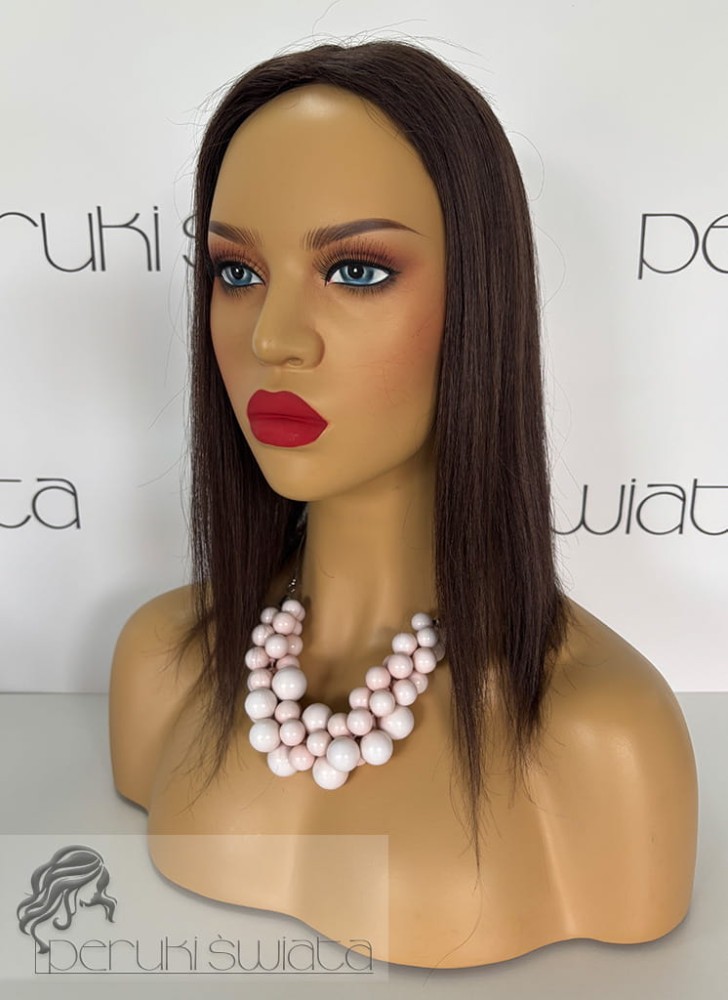 Model Seraphine, lekki topper/tupet z włosów naturalnych, kolor: brąz