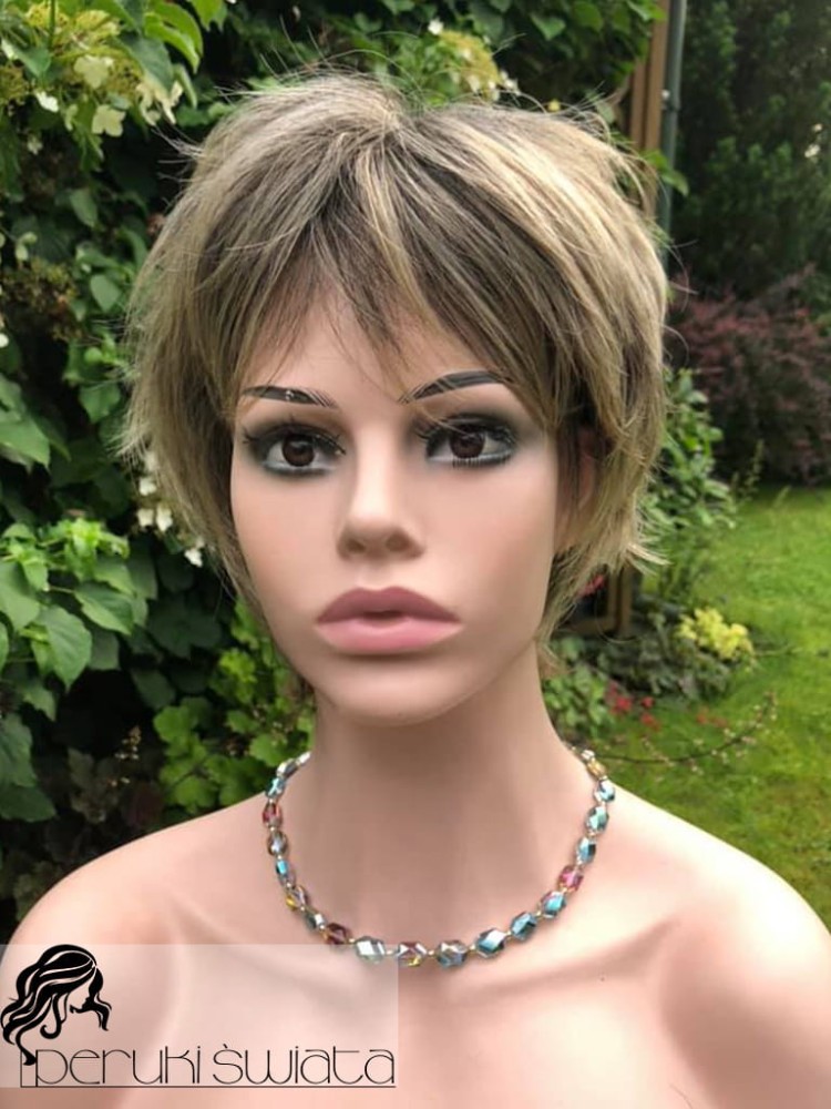 Peruka syntetyczna Beata, mix szatyn/blond, typ pazurki