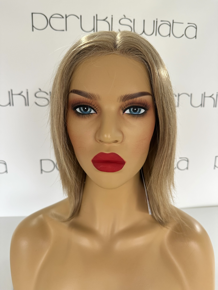 peruka naturalna bob blond