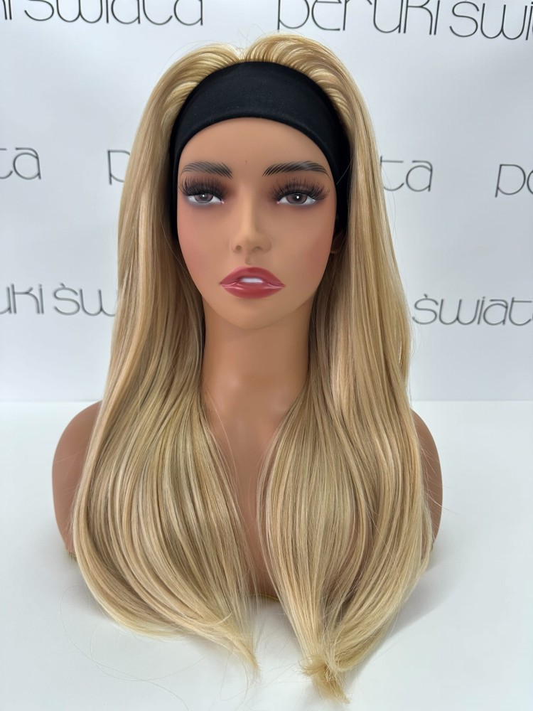 Peruka syntetyczna na opasce, model Talate, jasny blond 