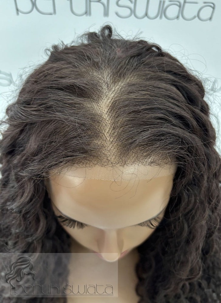 peruka długa loki brąz afroloki