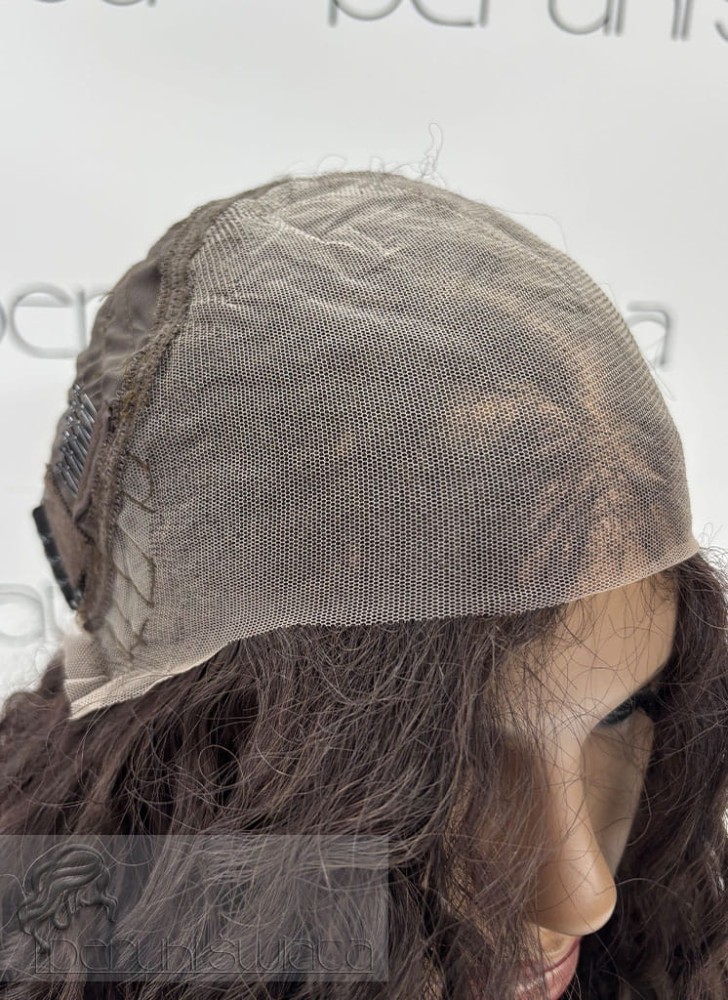 peruka długa loki brąz afroloki