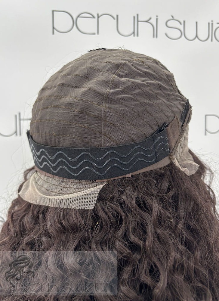 peruka długa loki brąz afroloki