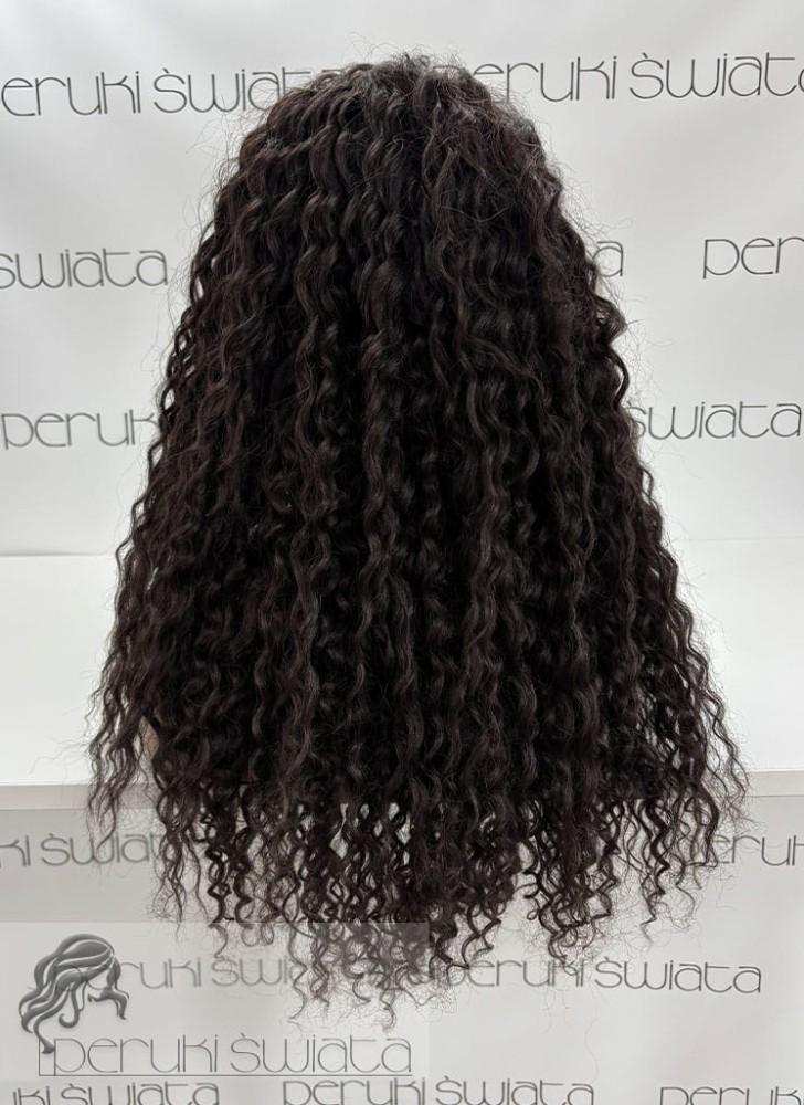 peruka długa loki brąz afroloki