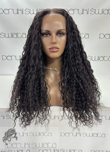 peruka długa loki brąz afroloki