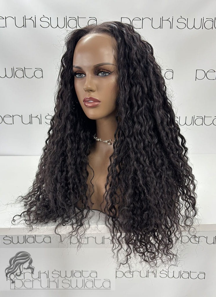 peruka długa loki brąz afroloki