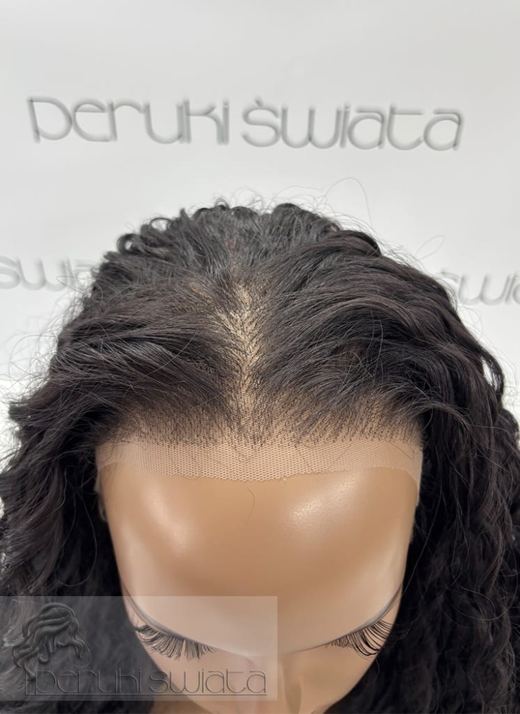 peruka długa loki brąz afroloki