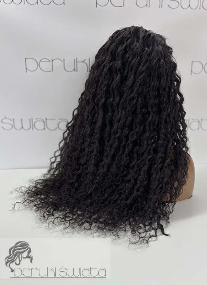 peruka długa loki brąz afroloki