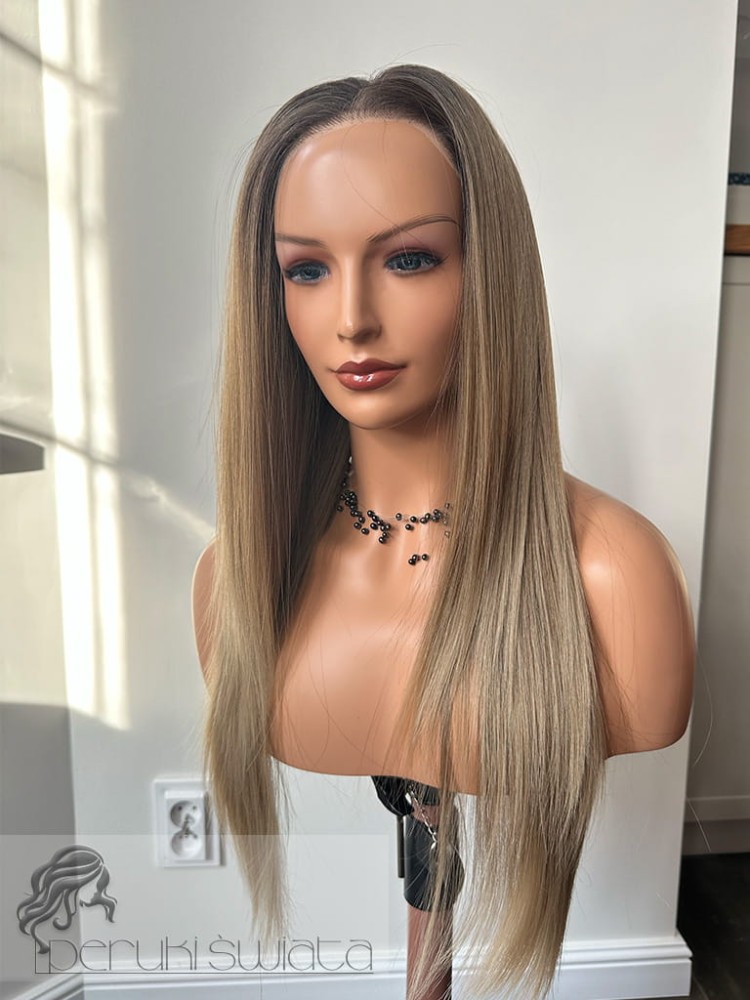 włosy długie proste słowiański blond