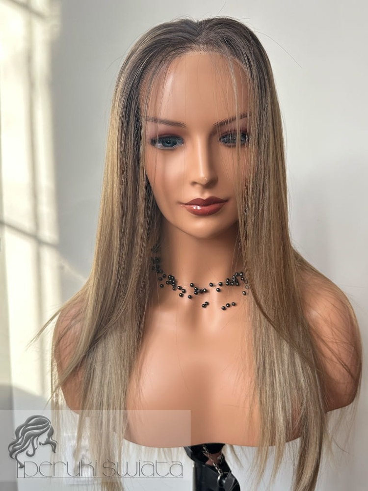 włosy długie proste słowiański blond