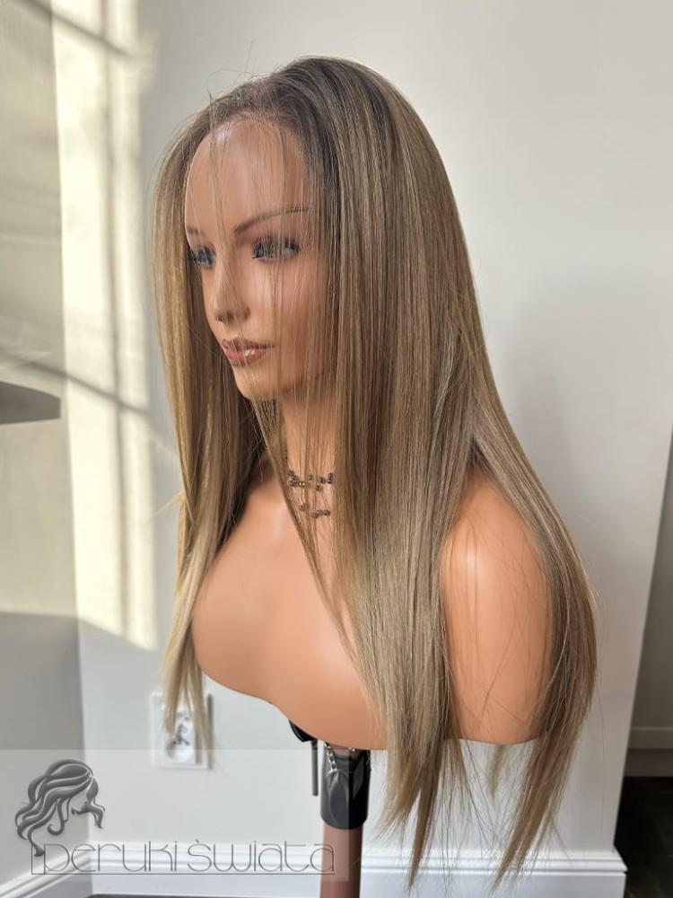 włosy długie proste słowiański blond