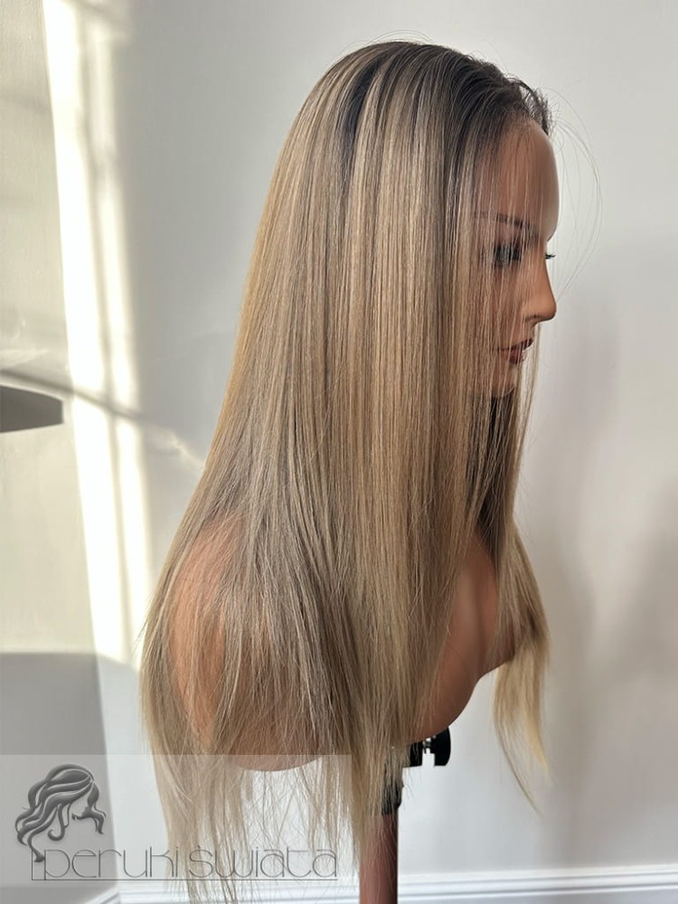 włosy długie proste słowiański blond