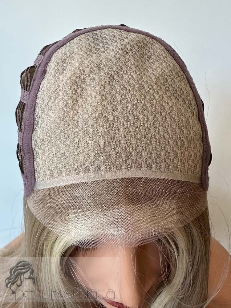 long bob z grzywką kurtynową słowiański blond