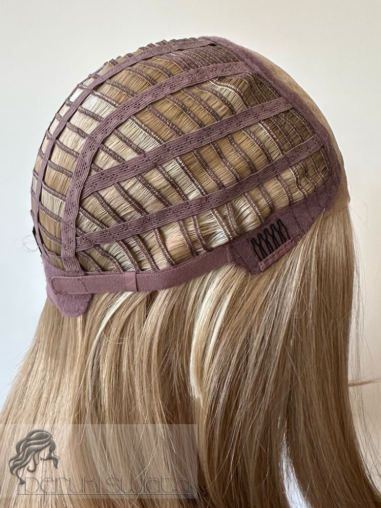 long bob z grzywką kurtynową słowiański blond