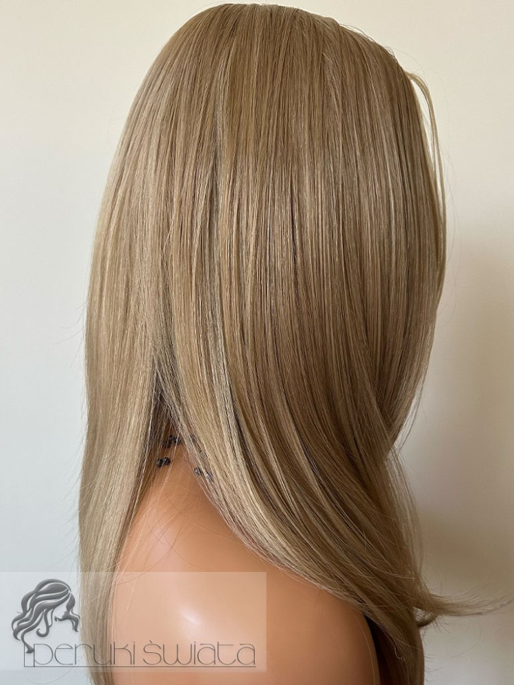 long bob z grzywką kurtynową słowiański blond
