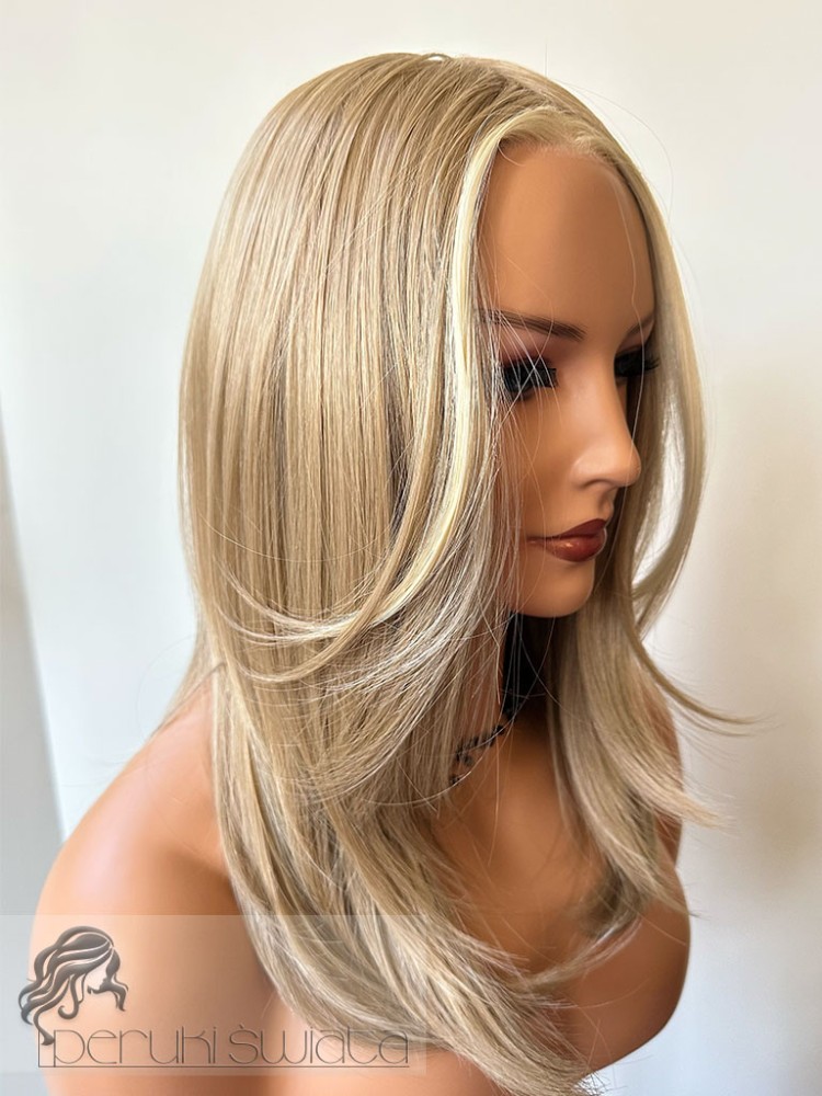 long bob z grzywką kurtynową słowiański blond