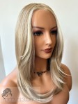Peruka syntetyczna, model Charm, monotop, ciepły słowiański blond z refleksami