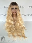 Peruka syntetyczna Miranda, kanekalon termoplastyczny,  mix słonecznych blond na odroście