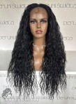 Peruka syntetyczna Asumpta, full lace front, czerń naturalna