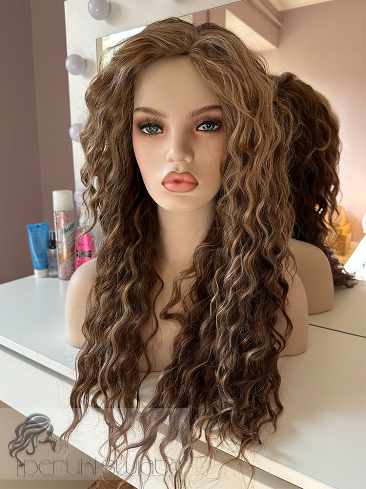 Peruka  syntetyczna Maggie, kanekalon, kolor: mix beżowy blond plus brąz
