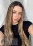 Peruka syntetyczna, model Sakura, kanekalon, full lace front, kolor: mix ciepłych blondów