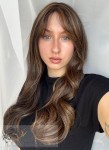 Peruka syntetyczna, model Amaris, monotop, mix ciepłych brązów z miodowym blondem