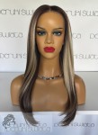 Peruka syntetyczna, model Annie, kanekalon, full lace front, kolor: mix ciepłych blondów