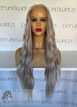 Peruka syntetyczna Linnea, czepek typu: full lace, kanekalon termoplastyczny, mix jasnych blondów jaśniejących ku końcom