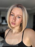 Peruka syntetyczna Odette, bob, kolor: mix ciepłych blondów na odroście