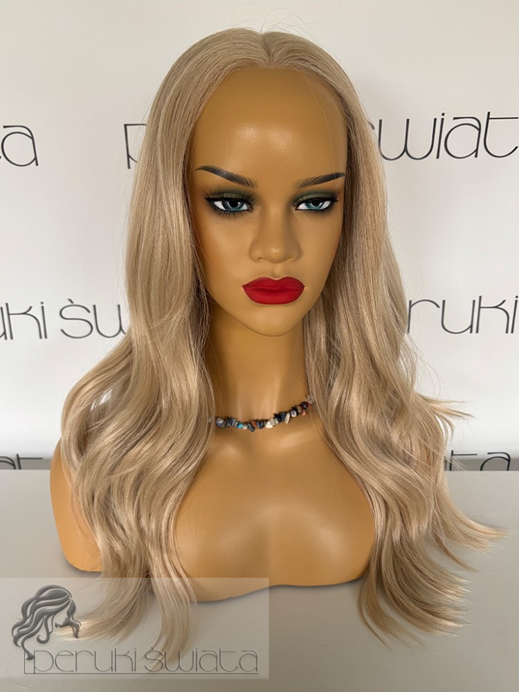 Peruka syntetyczna Judith, premium, kanekalon termoplastyczny, czepek typu: full lace, kanekalon termoplastyczny, jasny, słoneczny blond