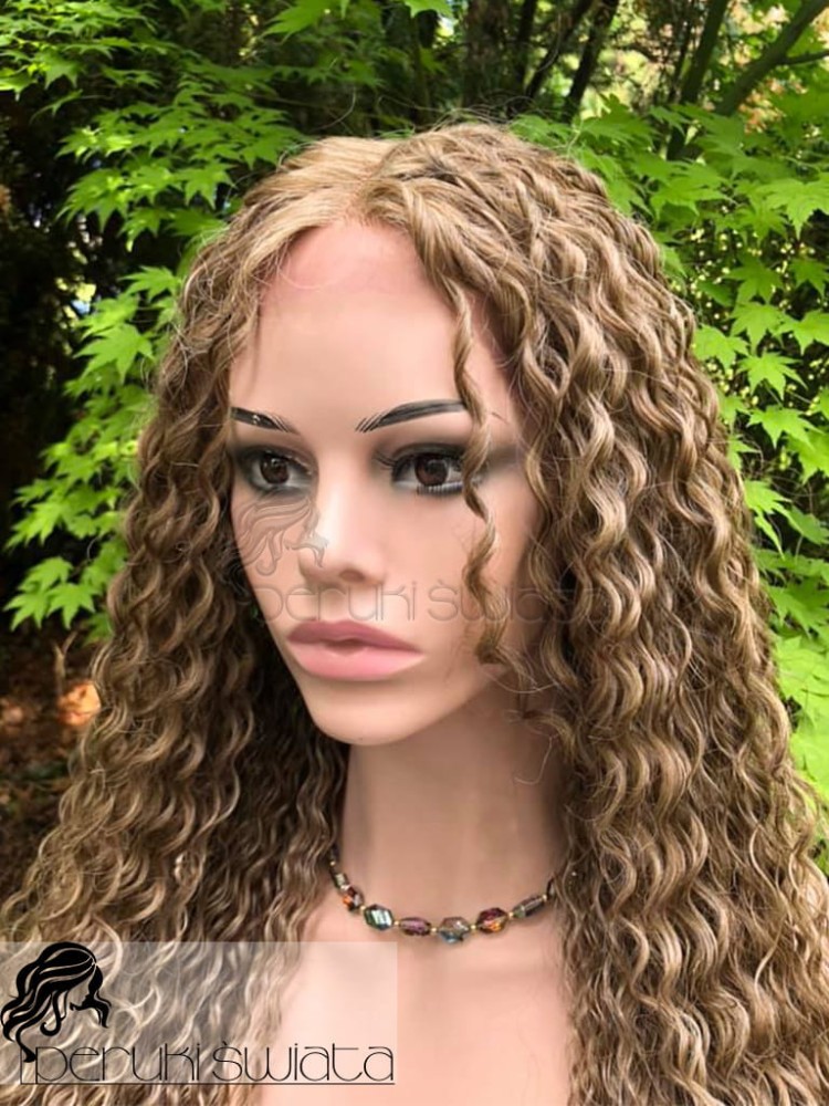 afroloki blond włosy długie lekkie