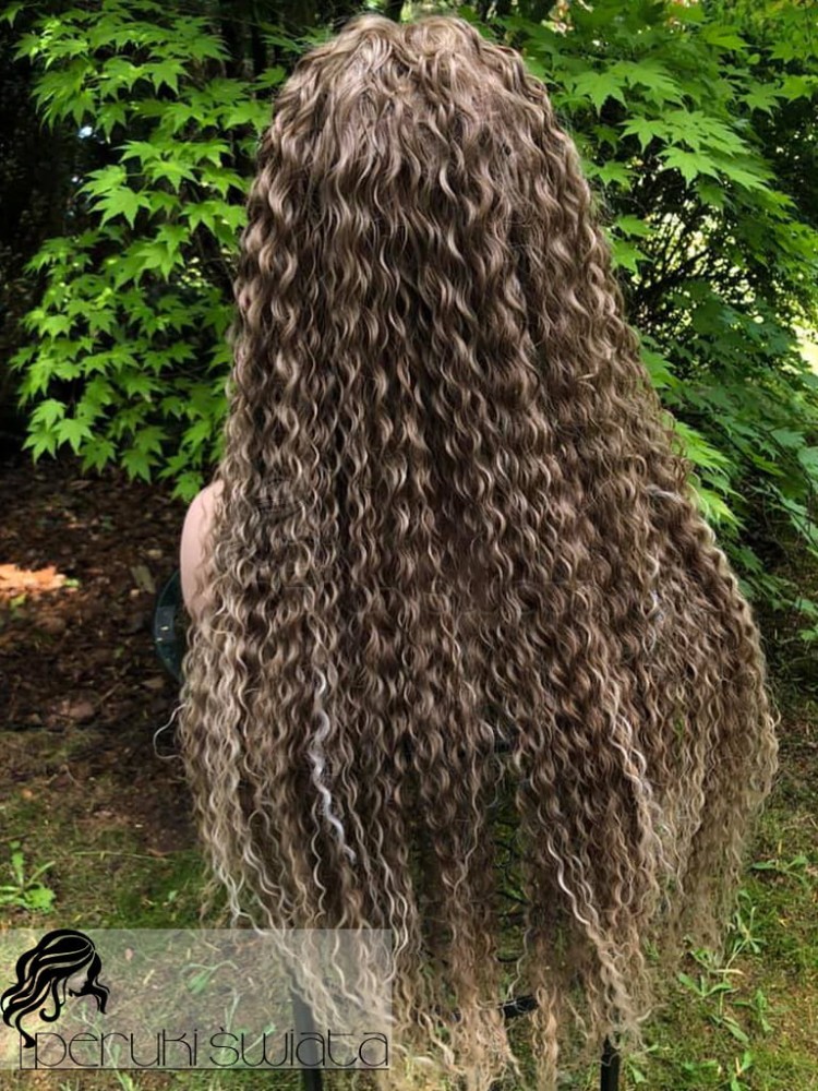 afroloki blond włosy długie lekkie