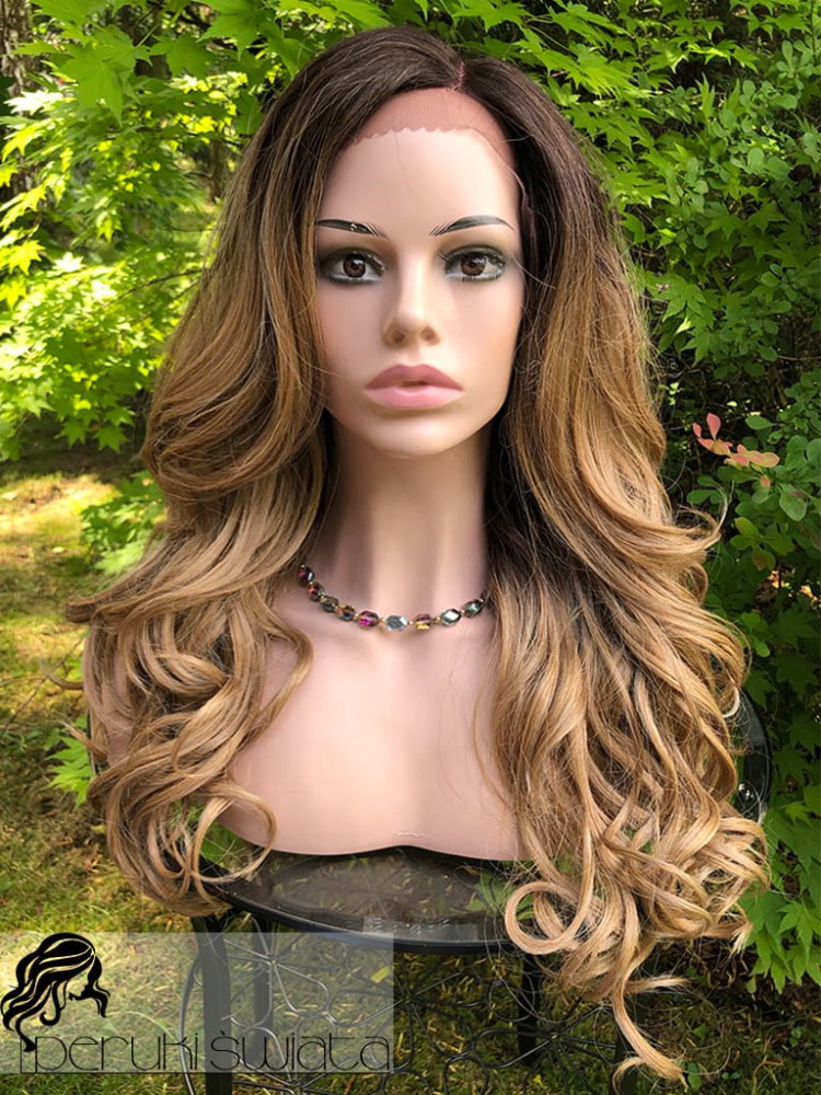 Peruka syntetyczna, model Aluette,  sombre, loki