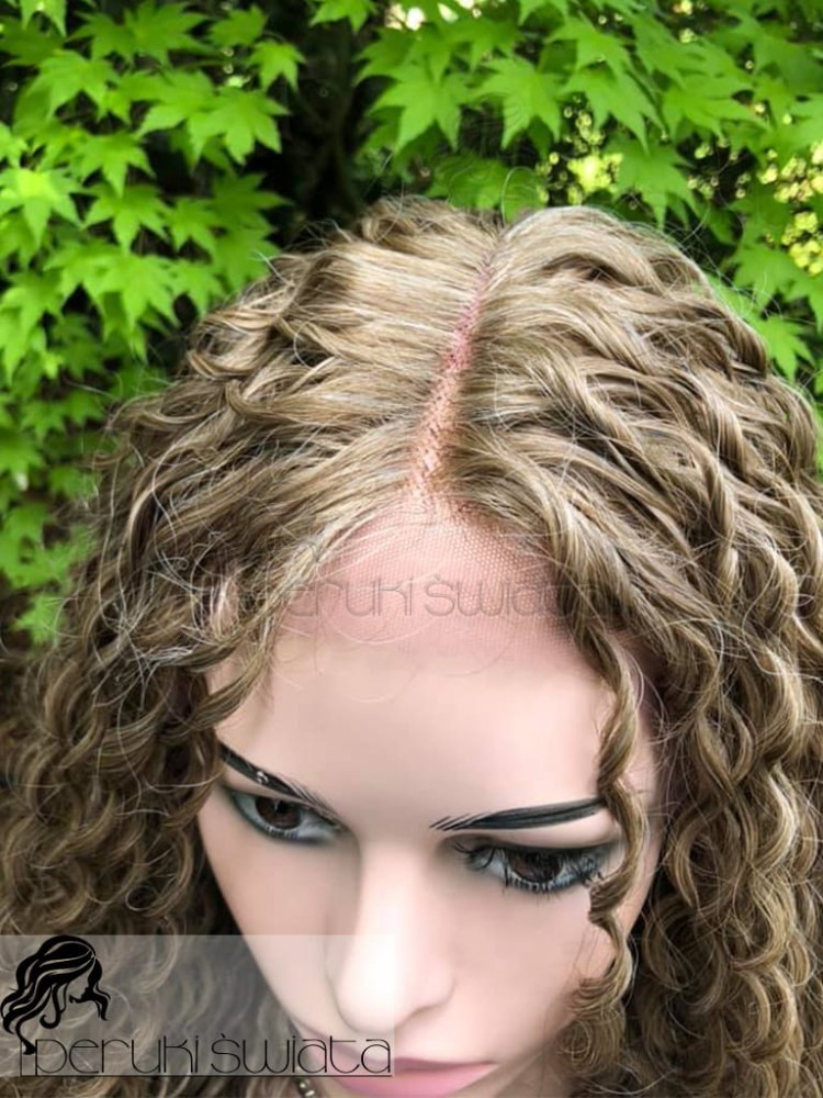 afroloki blond włosy długie lekkie