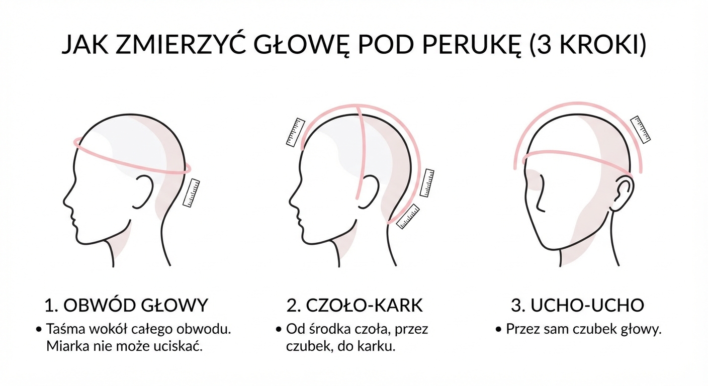 pomiar głowy pod perukę